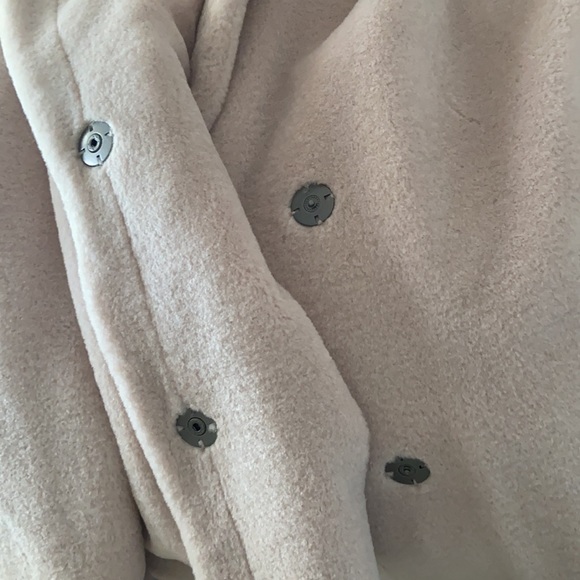 Nordstrom cream faux fur pea coat neutral treasure & bond teddy jacket Small - Picture 16 of 16